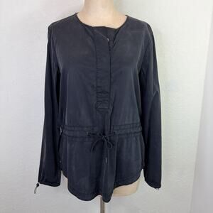 Derek Lam IOC Crosby For Athleta Black Top Size S spring, fall, adjustable waist